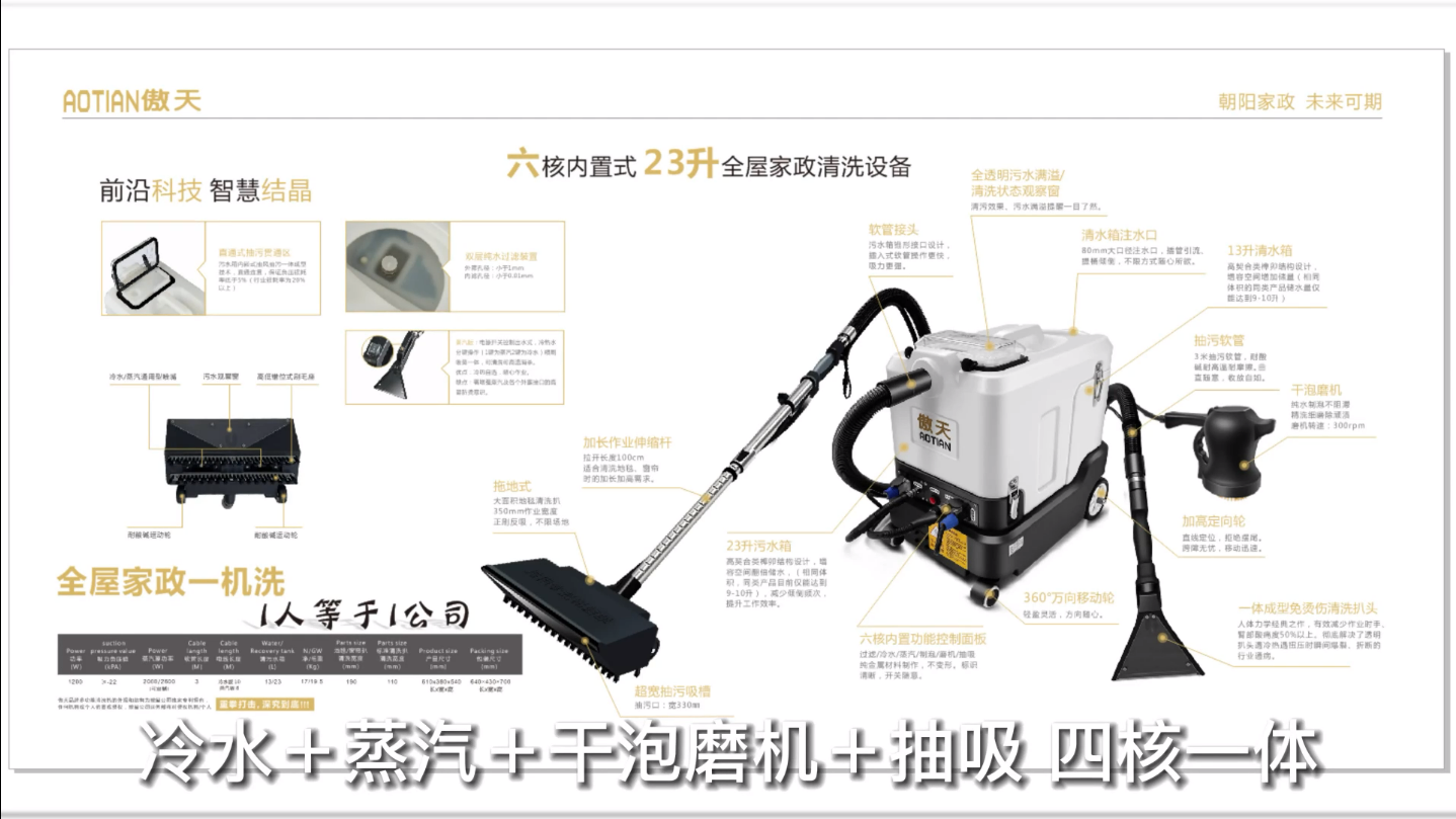 四核一体全屋家政清洗设备